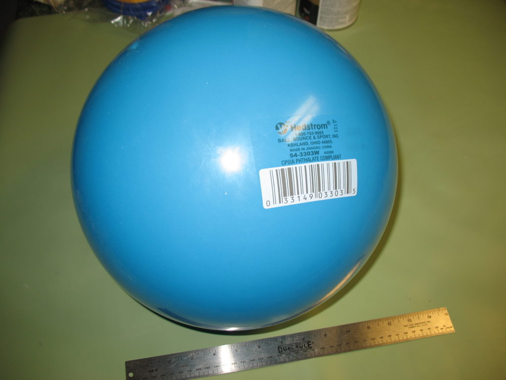 Blue inflatable bouncy ball